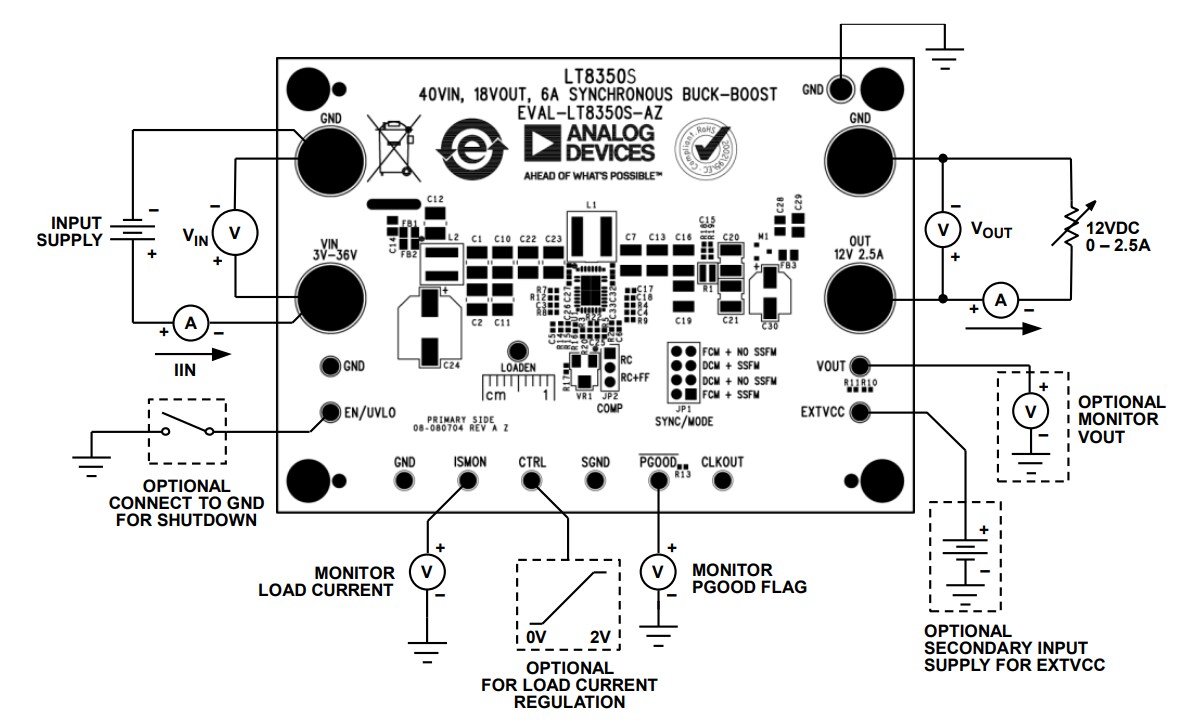 Schaltungsanordnung - Analog Devices Inc. EVAL-LT8350S-AZ Evaluierungsboard
